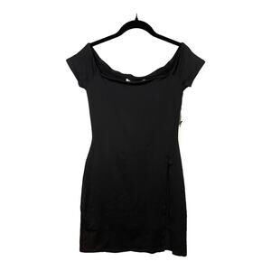 Susana Monaco Square‎ Neck Cap Sleeve Knee Length Dress in Black Size M NWT